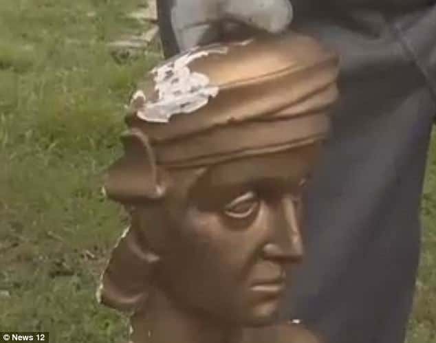 Christopher Columbus Yonkers statue vandalized