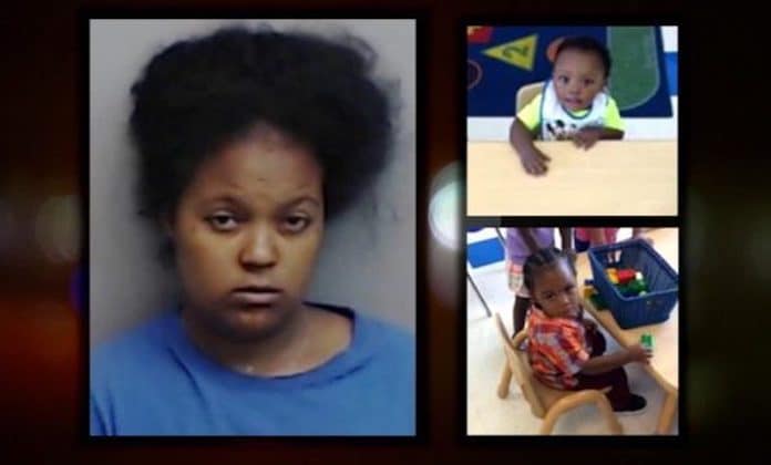 A mother is accused of killing two of her young sons by placing them in a hot oven, police say
	