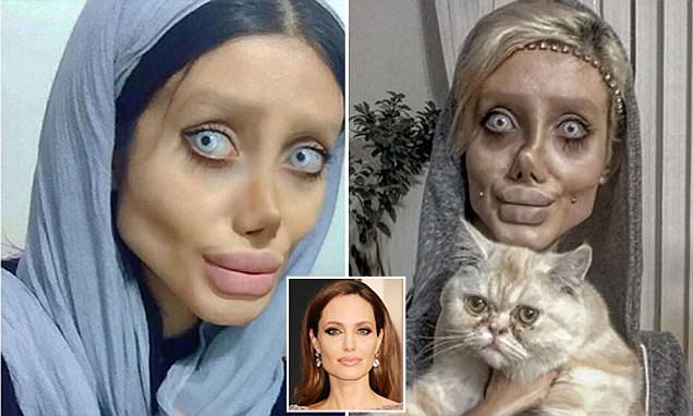 Sahar Tabar Iranian Angelina Jolie Instagram Star Has 50 Surgeries To Look Like Her Idol But Why