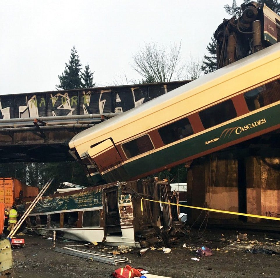 Amtrak train Washington derailment 