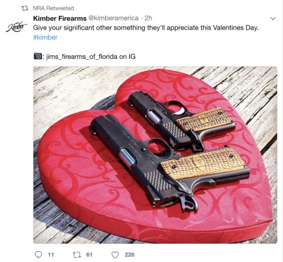 NRA pulls Valentine's Day gun tweet