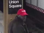 Hate crime? Black man wearing Make America Great Again hat pushes Hispanic man onto NYC subway tracks Black man wearing Make America Great Again hat