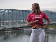 Pro Trump college senior poses for photo with gun widely booed (and applauded). Brenna Spencer