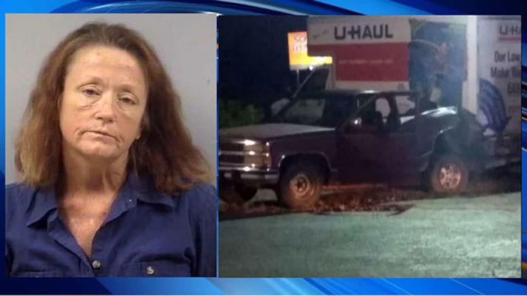 Gloria Mitchell North Carolina woman ties puppy dog to pickup truck and