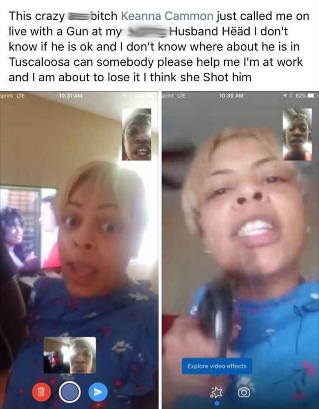 Keanna Cammon Photostuscaloosa Mistress Shoots Lover On Facebook Live After Calling Wife 3935