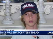‘Offended’ Florida school bus aide suspended for snatching student’s MAGA hat off teen’s head Delores Matheny
