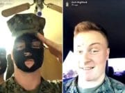 ‘Hello monkey’ 2 marines investigated over racist Snapchat video Zach Highfield.