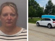 Dixon (idiot) mom arrested driving while kids sat in inflatable pool on top of car Jennifer A. Janus Yeager
