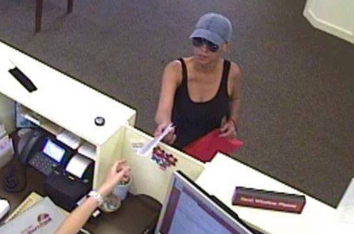 Wanted female bank robber