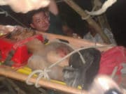 ‘No food no water’ Cambodian man rescued after 4 days wedged in mountain rock Sum Bora Cambodia man rescued.