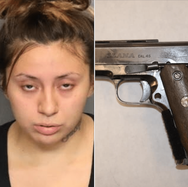 Obdulia Sanchez Stockton, CA woman arrested w/ loaded weapon in crash