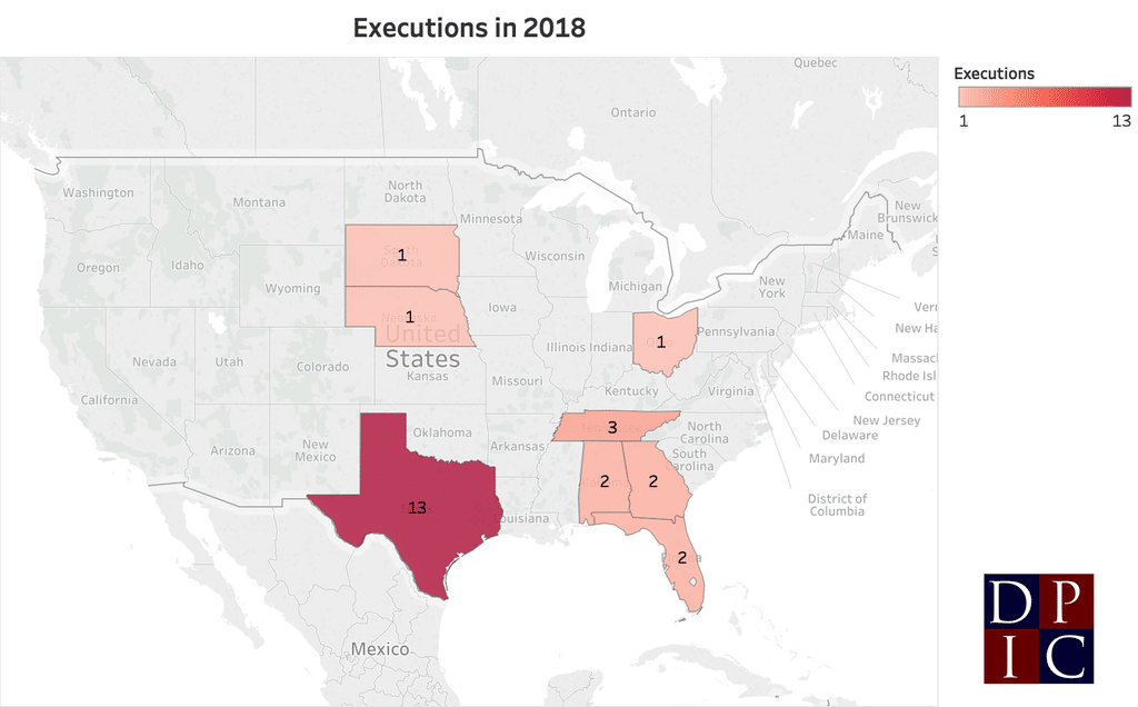 US States Executions in 2018