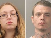 Texas couple arrested after leaving toddler in running car to play slot machines-then stolen Kimberly Cook and Anthony Blue