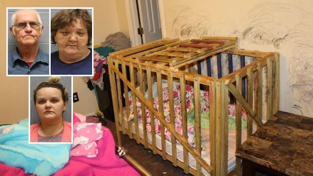 5 Alabama children locked in cages