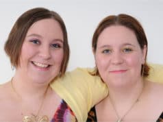 Katy and Emma Davis identical twin sisters