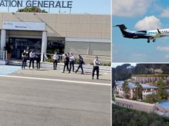Private jet lands in South of France turned back