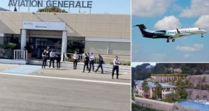 Private jet lands in South of France turned back