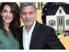 George and Amal Clooney twins playhouse