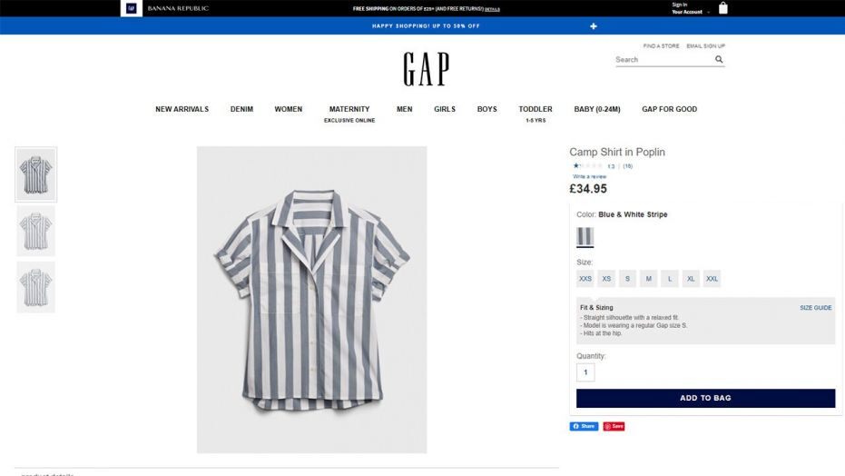 Gap striped shirt Auschwitz uniform