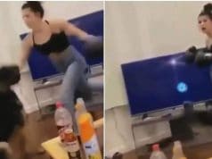 London Miner Idaho woman boxing dog on Snapchat