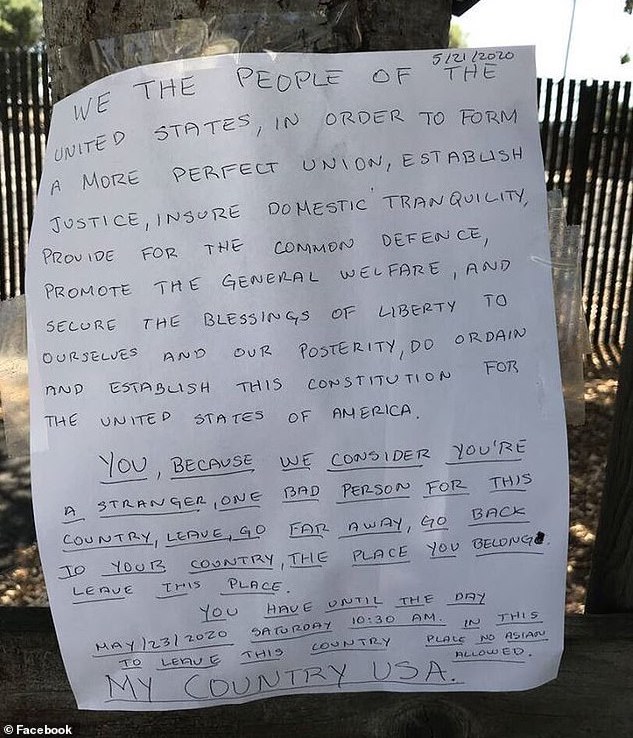 San Leandro racist note