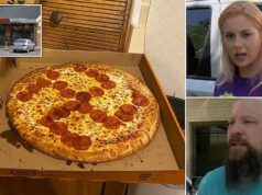 Little Caesars pizza pepperoni swastika