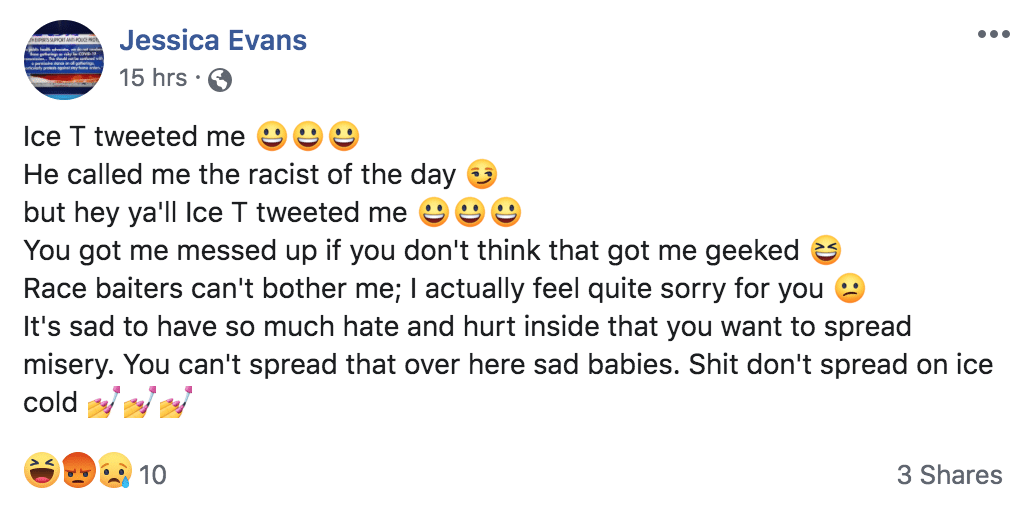 Jessica Evans Michigan racist 