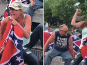 Missouri woman draped in Confederate flag tells BLM supporter she’ll teach her kids to hate Kathy Bennett Branson