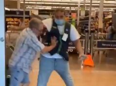 Orange County Walmart customer with no mask