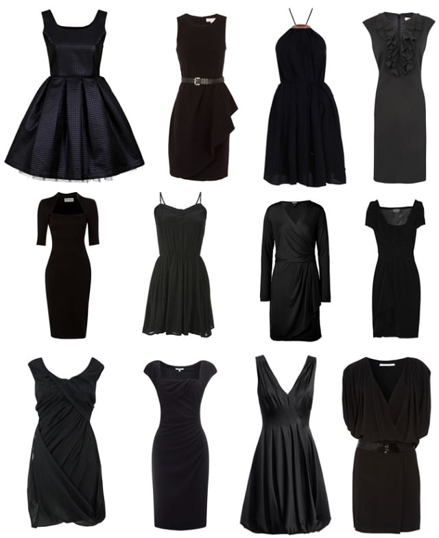 Looking great in a little black dress: Accessories for the right look.