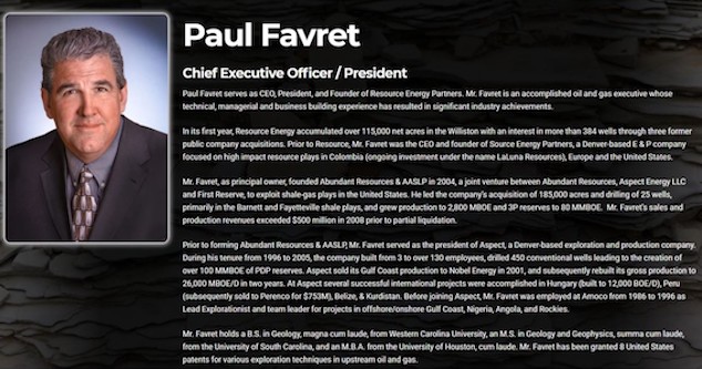 Paul Favret CEO of Resource Energy