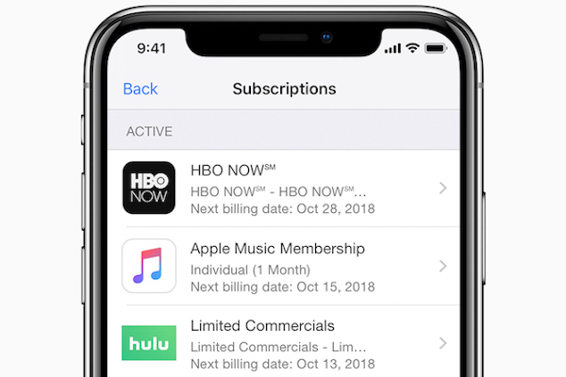 app store subscriptions