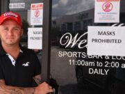 Westside Sports Bar & Lounge mask policy bans masks during COVID Gary Kirby West Melbourne sports bar owner