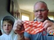 Florida dad defends fifth grade son wearing Hooters mask to school Ian Golba Hooters face mask