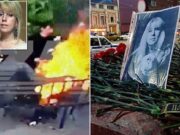 Russian journalist self-immolates outside government building after morning apartment raid Irina Slavina fire