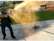 Denver militia supporter shot dead by 9News TV private security guard 9news shooting in Denver