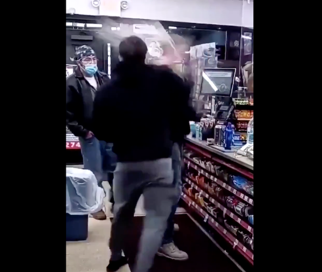 White man beaten racist tirade against gas station customer