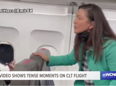 American Airlines passenger refuses to wear mask correctly