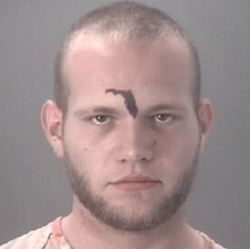 Matthew Leatham Florida man with tattoo on forehead