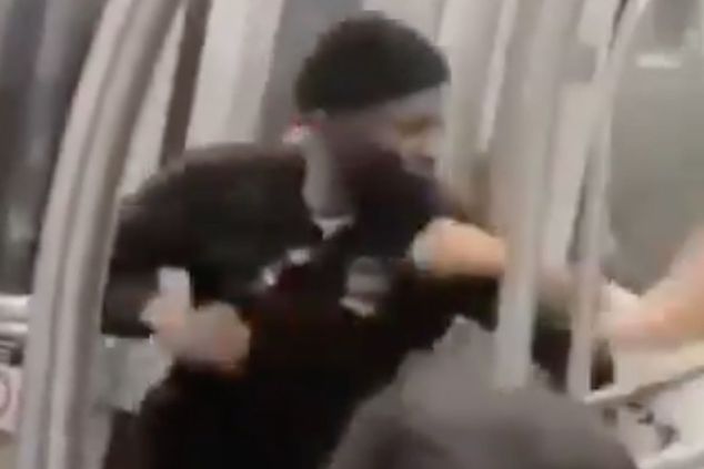 Asian man beaten nyc subway train