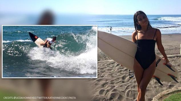 Katherine Díaz Hernandez El Salvador surfer struck by lightning