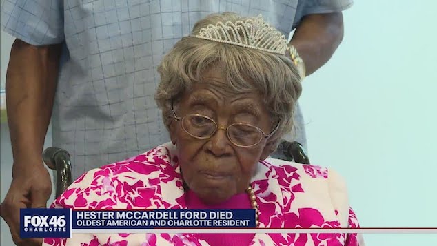 Hester McCardell Ford N.C resident & oldest living American dead at 115/6