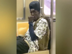 Man pleasures self on NYC subway A train while sucking thumb