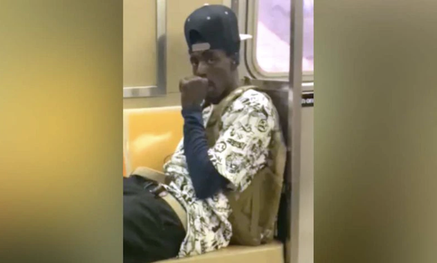 Man pleasures self on NYC subway A train while sucking thumb