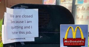 Kentucky McDonalds worker quits mid shift