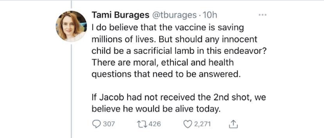 Jacob Clynick vaccine death