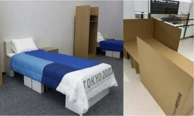 Anti sex cardboard beds Tokyo Olympic games