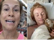 Kate Burns Breast Cancer patient punched by Shiva Bagheri anti masker