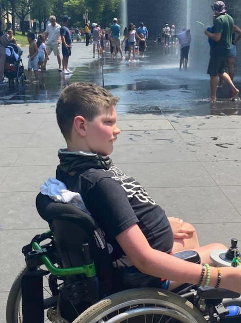 Jordan Block disabled Chicago boy wheelchair