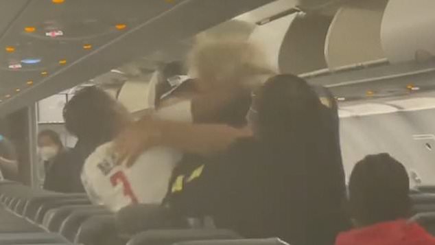 Frontier Airlines brawl white man black man